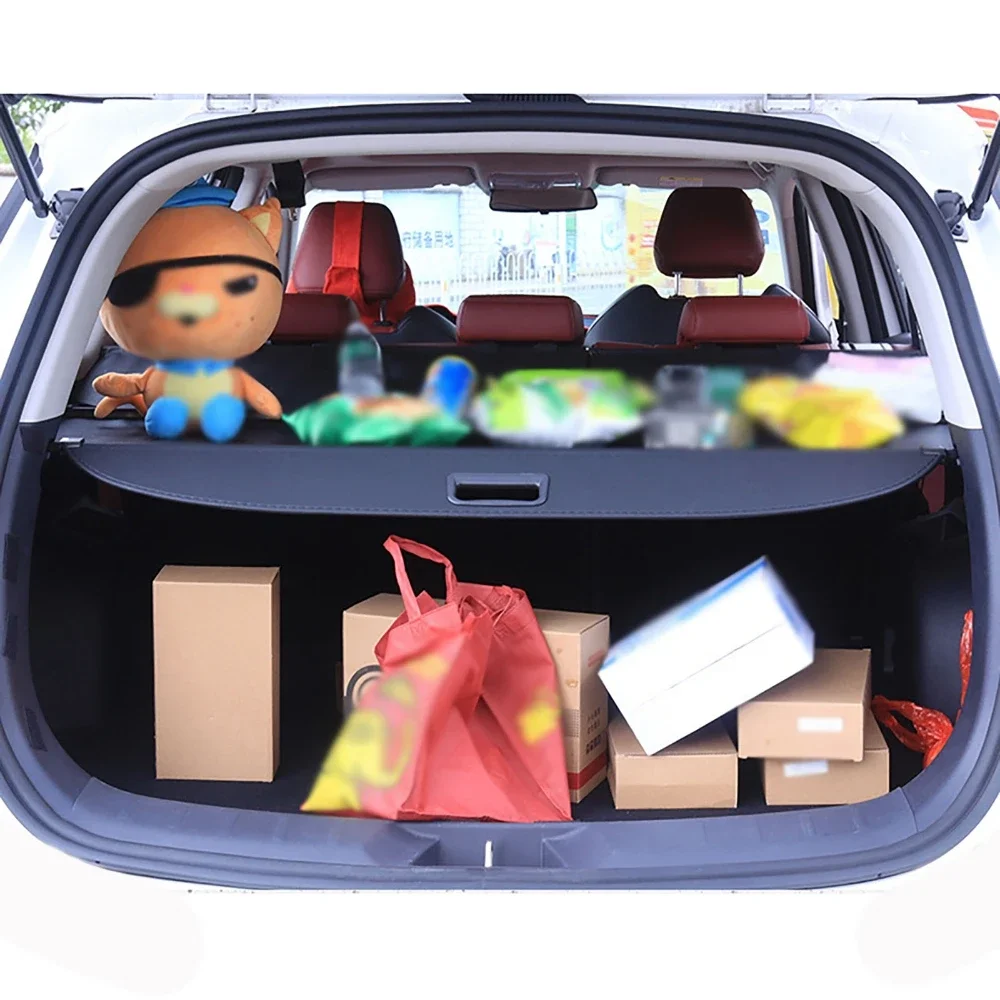 Rear Trunk Cargo Privacy Cover for Hyundai ioniq 5-Retractable Rear Cargo Storage Rack Luggage Security Shield Shade