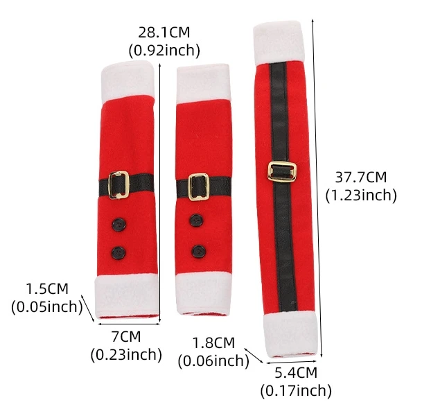 Christmas Fridge Handle Covers Set of 3,Fridge Door Handle Cover Kitchen Appliance Covers for Christmas Decorations