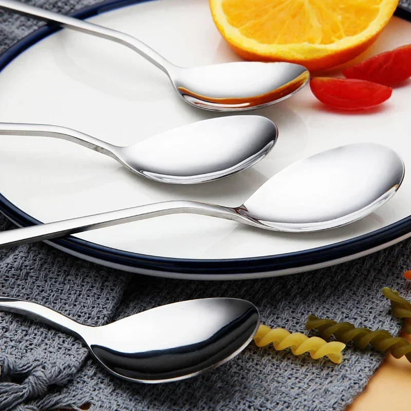 Stainless Steel Spoon Soup Spoon Long Handle Food Stirring Kitchen Accessories