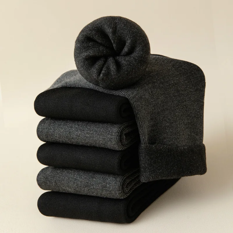 winter socks men's padded and thickened warm snow socks Korean version of the mid-calf men's versatile socks winter floor socks