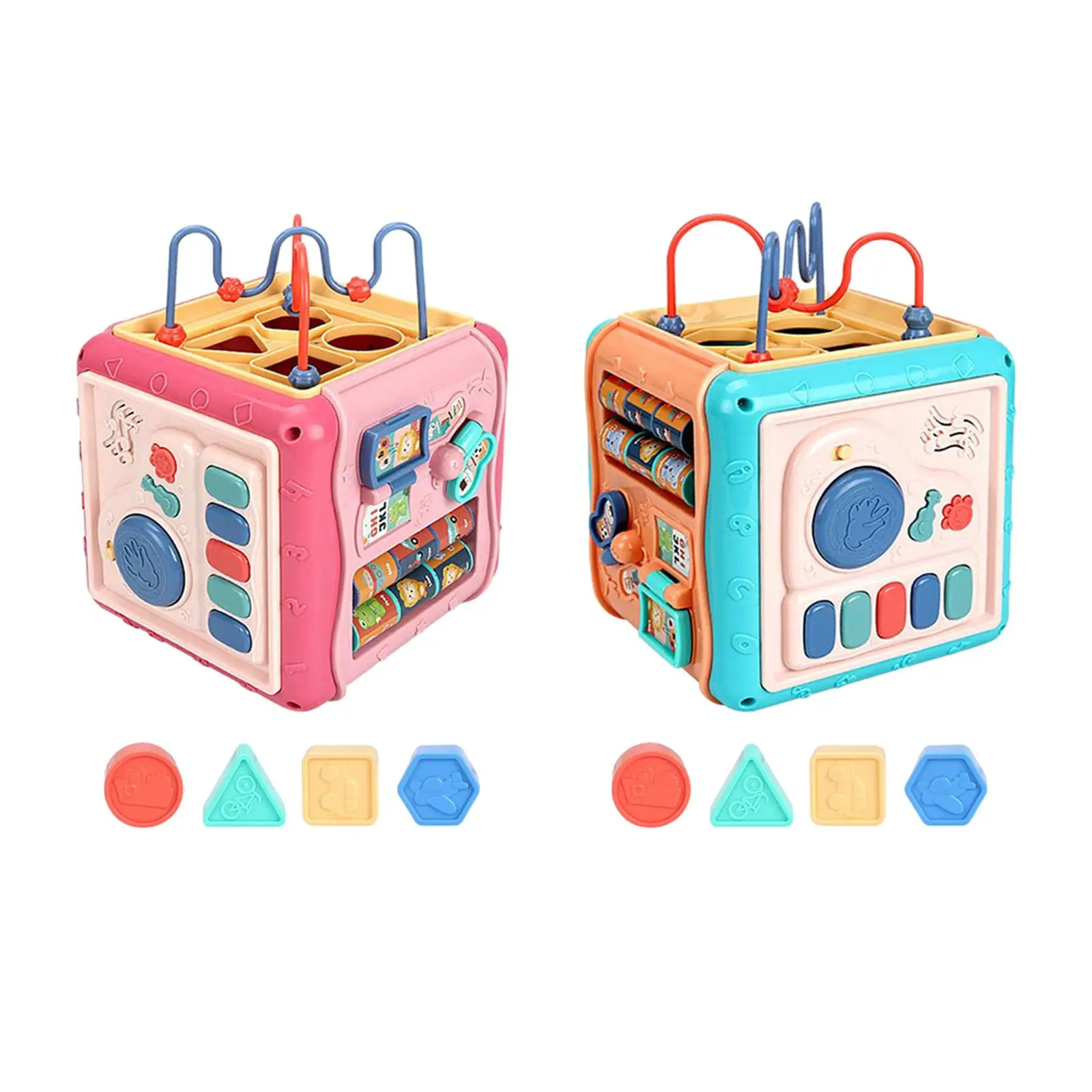 

Baby Activity Cube Educational Learning Light Sound Musical Cube for Gifts Fine Motor Observation Musical Perception Sharing