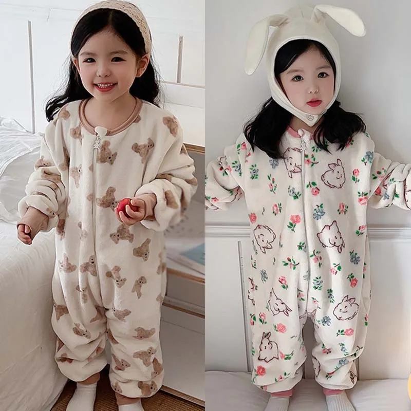 Children's Jumpsuit With Anti Kick And anti Kick Split for Home Wear Children's Jumpsuit Pants Home