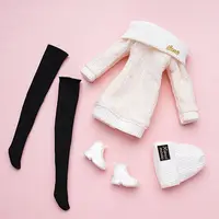 1 ensemble 1/6 poupée vêtements décontractés chaussures chapeaux vêtements d'hiver pulls pantalons fille poupée portant un ensemble pour 29 ~ 32 cm poupée vêtements accessoires 4