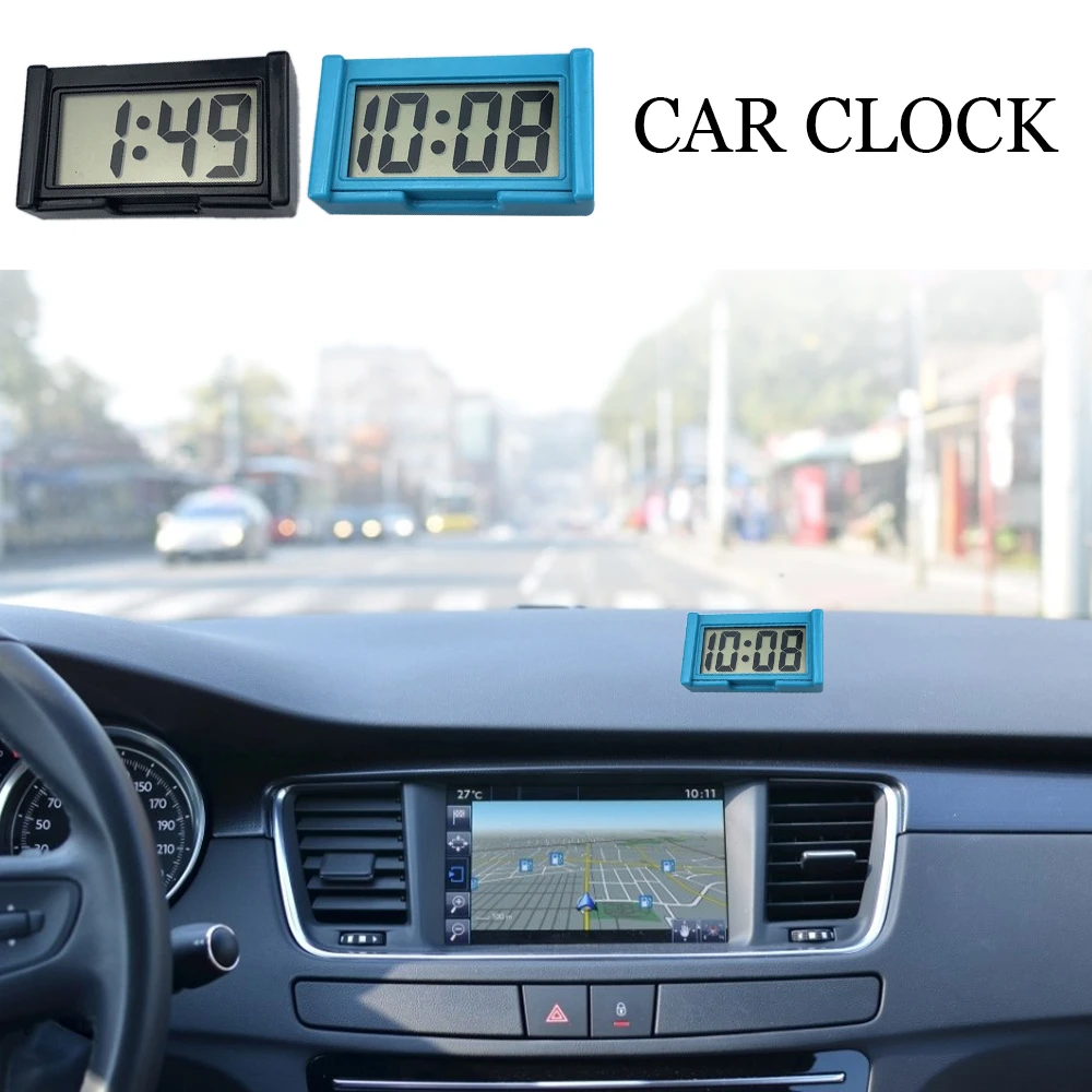 

Car Digital Clock Mini Exqusite Auto Truck Dashboard Time Display Convenient Durable Self Adhesive Bracket Vehicle Electronic