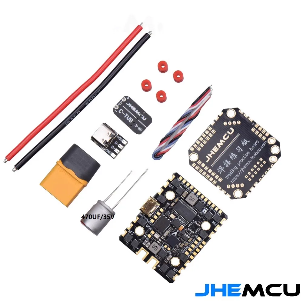 

JHEMCU GHF420AIO-BGA 40A F405 Flight Controller 40A BLHELI_S 4in1 ESC 2-6S for RC FPV freestyle Toothpick Cinewhoop Drones