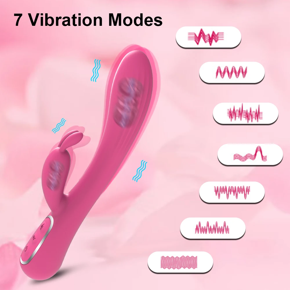 Potente vibratore da coniglio per donne, dildo riscaldante femminile, stimolatore del clitoride, punto G, giocattolo sessuale per capezzoli_voghion.com