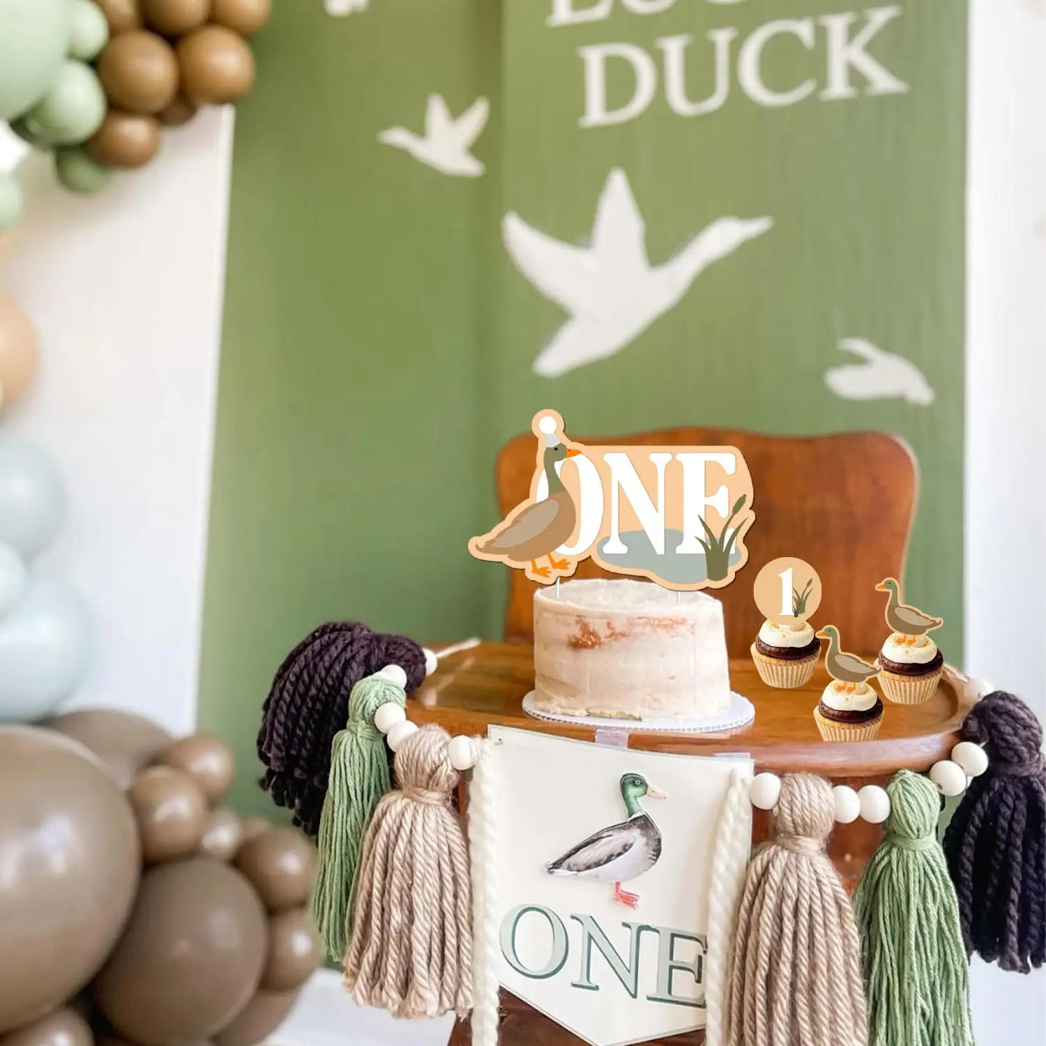 Mallard Duck Birthday Decorations - Black Duck Happy Birthday Banner & Cutouts For Hunting Or Baby Shower Party - View #8