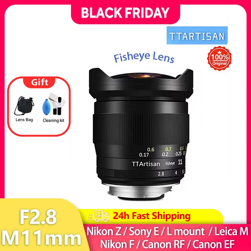 TTArtisan 11mm F2.8 フルフレーム魚眼広角レンズ Leica M Leica L