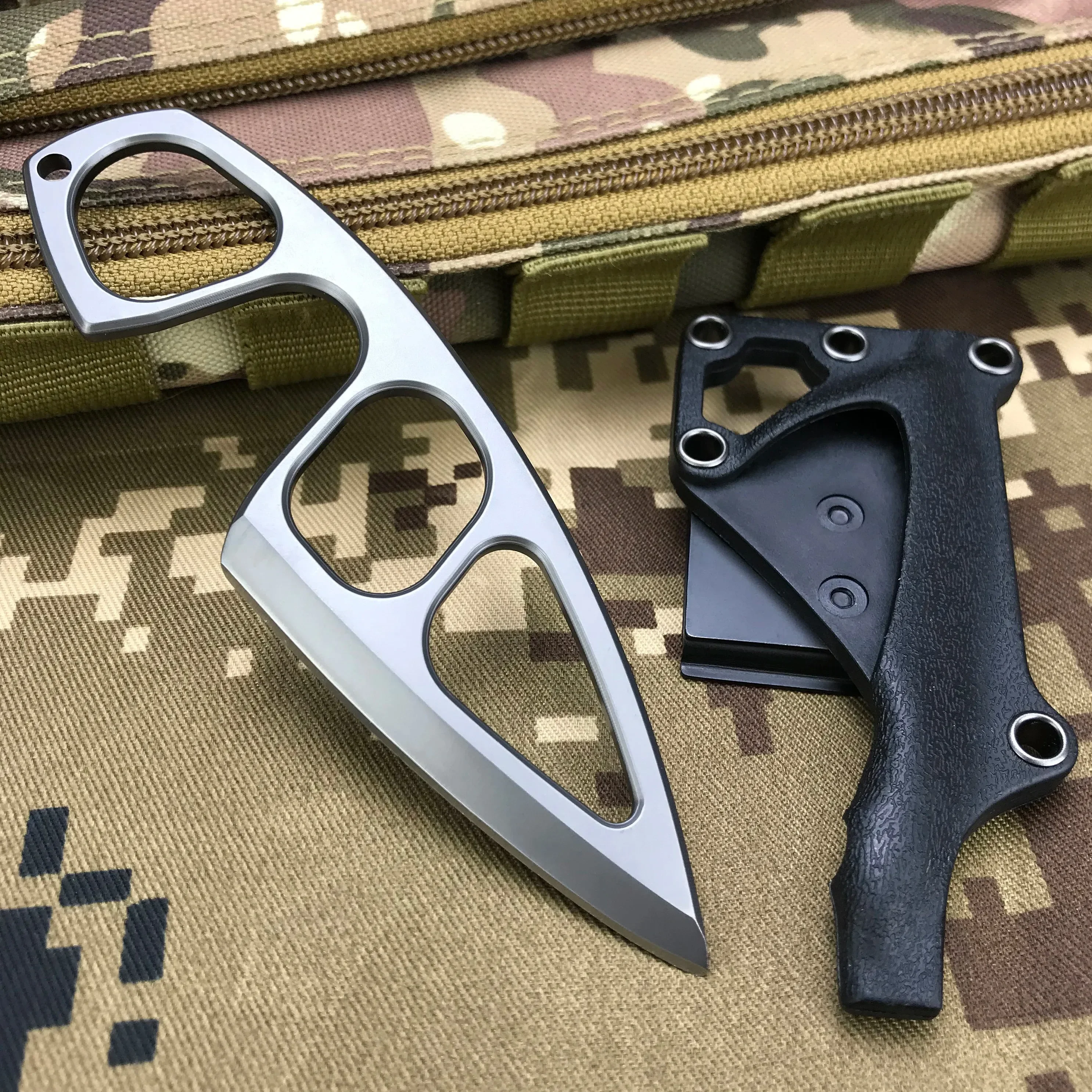 edc razor knife - outdoor tactical mini necklace hanging neck knife edc portable knife multi-functional fixed blade knife self-defense knife