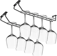 under Cabinet Wine Glass Holder Sturdy under Shelf or Cabinet Hanging Organizer for Storage Cabinet under Counter Household Bar 2