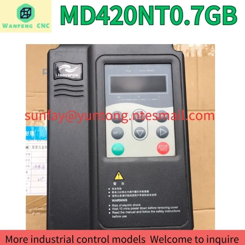 

second-hand MD420NT0.7GB Frequency converter 0.75KW/380V test OK Fast Shipping