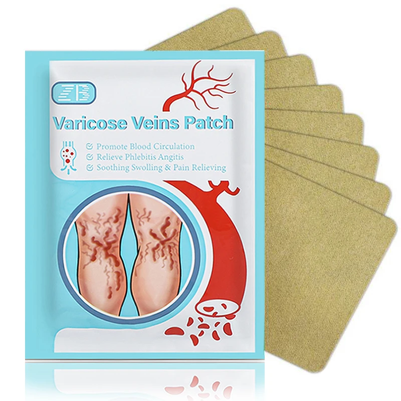 

8/12Pc High Quality Spider Veins Varicose Treatment Plaster Varicose Veins Cure Patch Vasculitis Natural Solution Herbal Patches