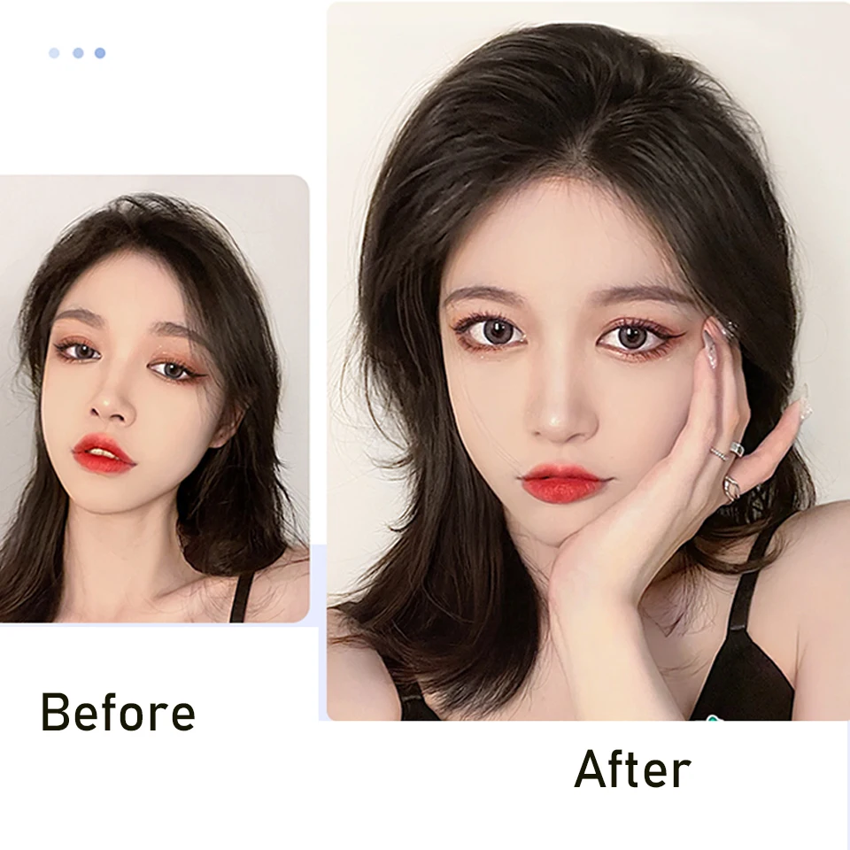 여성용 긴 웨이브 클립 헤어 익스텐션 합성 헤어, 긴 웨이브 클립 인 헤어 익스텐션, 인조 헤어, 블랙 렌 헤어 피스