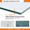 Bathtub Sliding Doors, Semi-Frameless Bypass Tub Doors, 56-60 inch W x 56 inch Height, 1/4 inch Tempered Safety Glass, Brushed 5