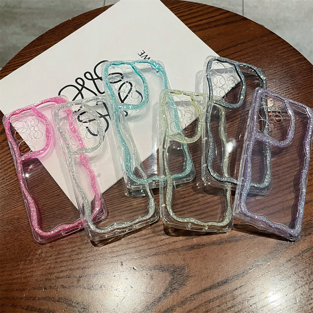 Luxury Glitter Wave Soft Tpu Phone Case For Samsung Galaxy Series_voghion.com