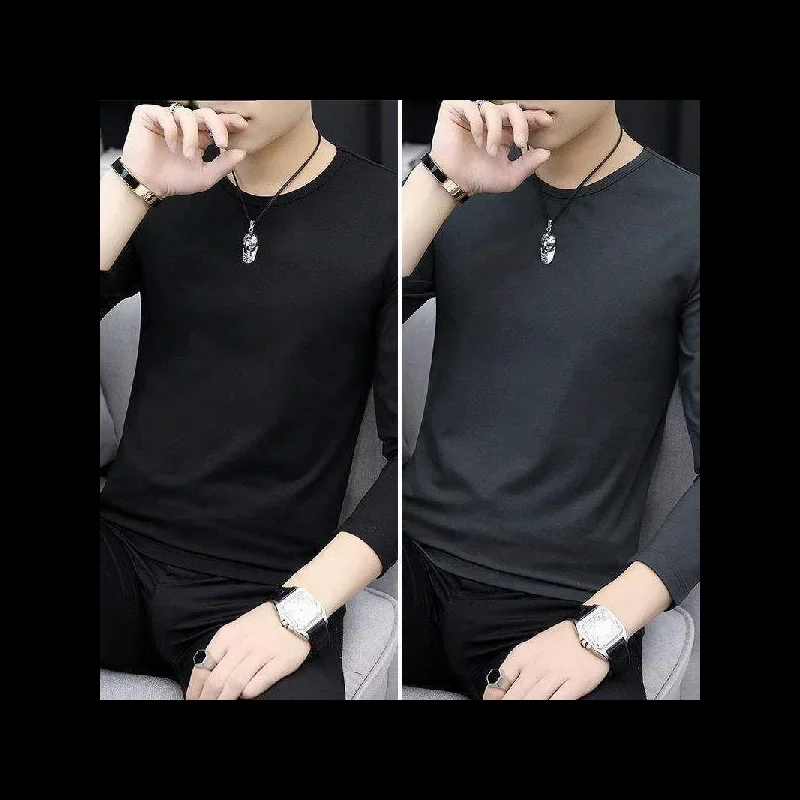 Round neck black + dark gray
