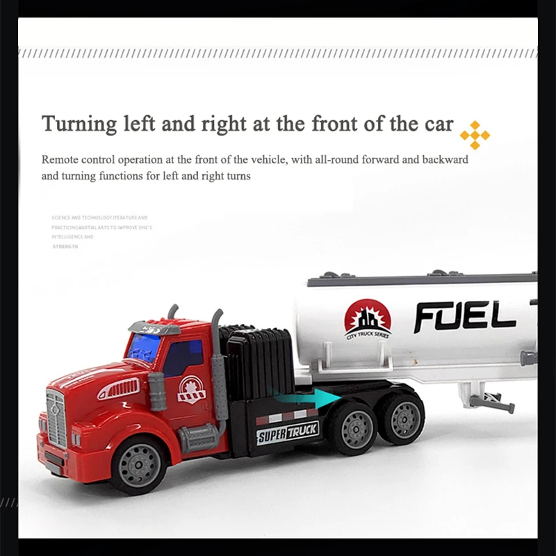 RC Car 4CH Electric Wireless Remote Control Semi-trailer Truck Simulation Transport Vehicle Container Model Boys Toys