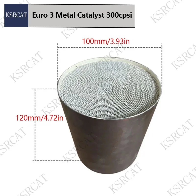 

100*120MM EURO 3 Metal Universal Catalytic Converter High Sport 300 Cell/CPSI Three-Way Catalyst High Flow Catalytic Converter