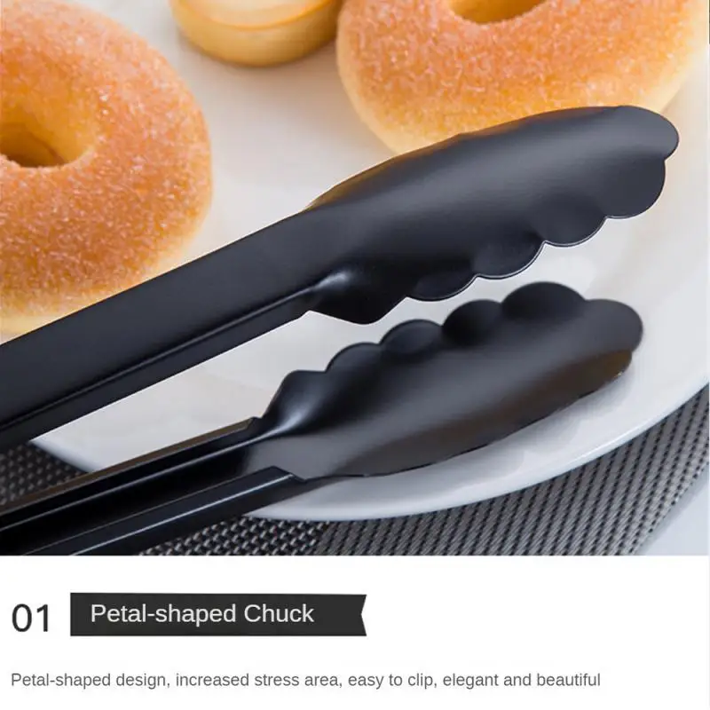 Food Tongs Iron Material Retarding Heat Easy To Clean