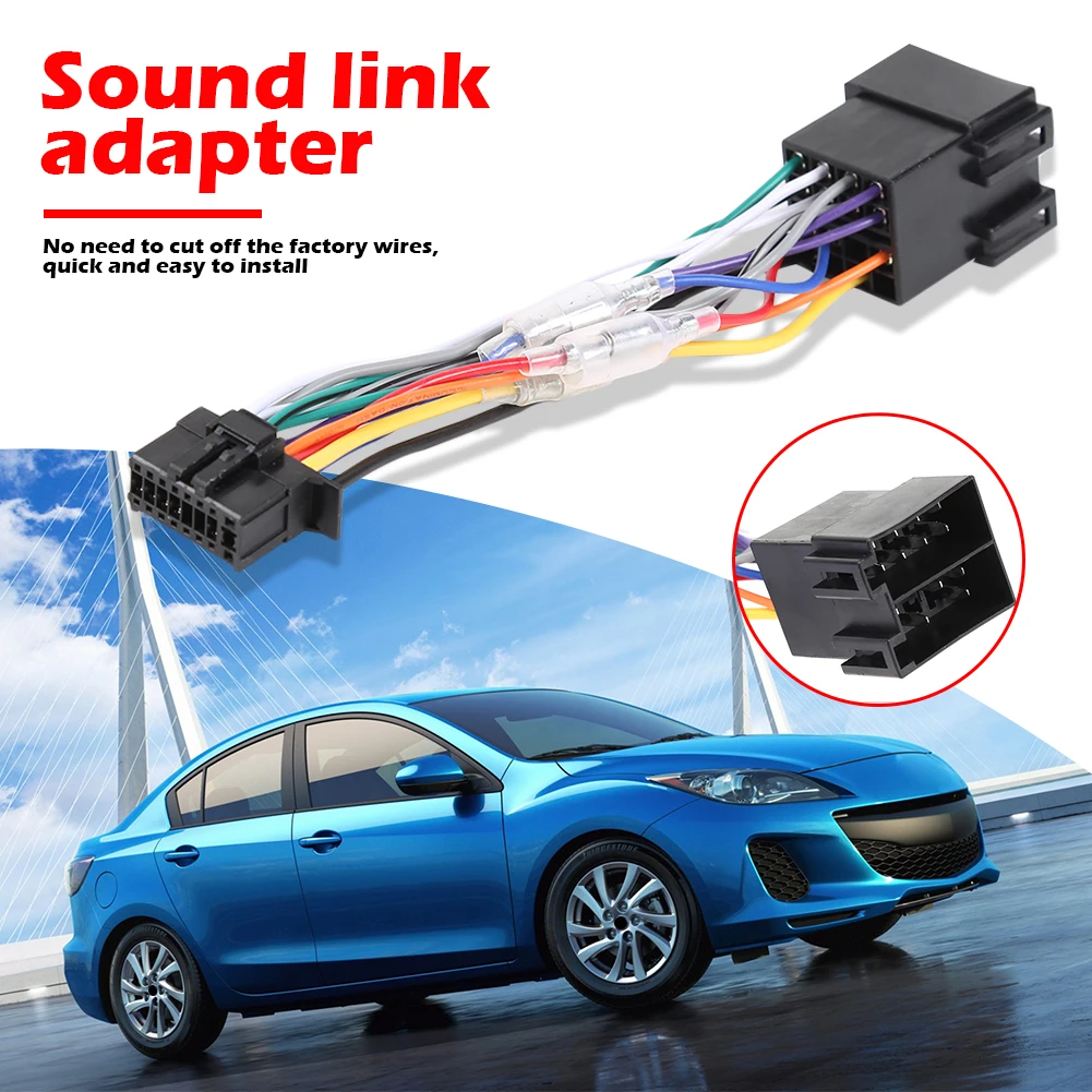 16 Pin Car Stereo Radio ISO Wiring Harness Connector Plug Cable for Pioneer