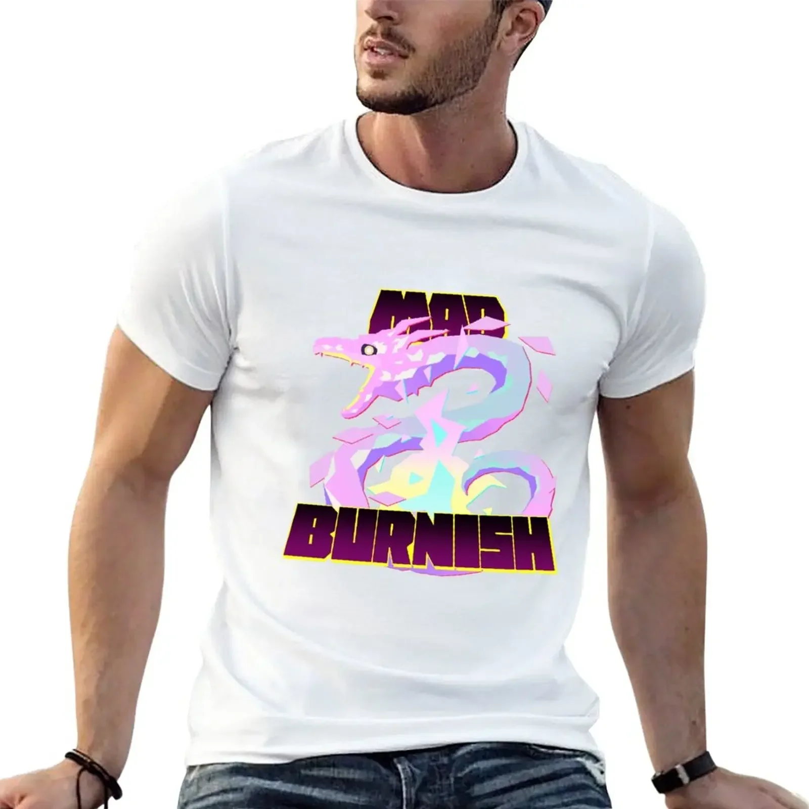 Mad Burnish Dragon T-Shirt Grafica Heavyweights Customizeds Fruit Of The Loom Magliette Da Uomo