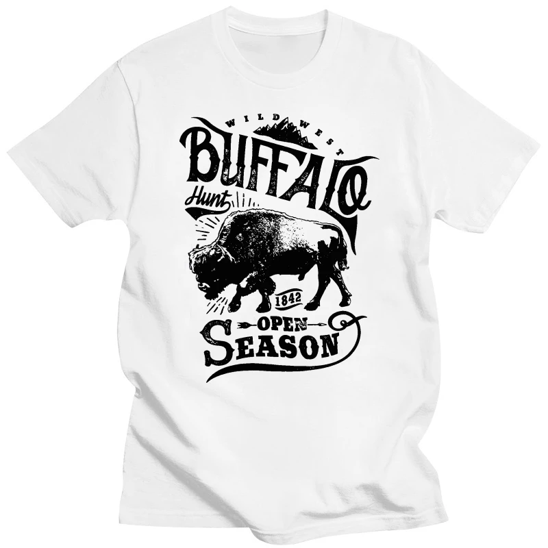 La Più Recente Maglietta Moda Uomo 2019 1560 American Buffalo Usa American Skull Cowboy Indiber Wilder Western Summer Style