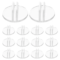 50pcs Business Cards Stand Tabletop Card Holder Clear Plastic Card Display Stand Base Store Sign Holder 2.4x2.4x1cm 1