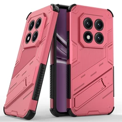 Dual - Layer Shockproof Matte Phone Case with Foldable Bracket for Redmi note 15 pro+ 5g (Cola Red)