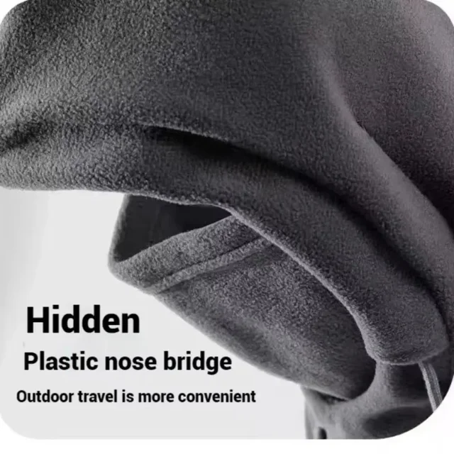 2025 3-in-1 Balaclava Winter Fleece Warm Hat with Mask Neck Warmer Windproof Cap for Men Women Cycling Cold Weather Protection 3