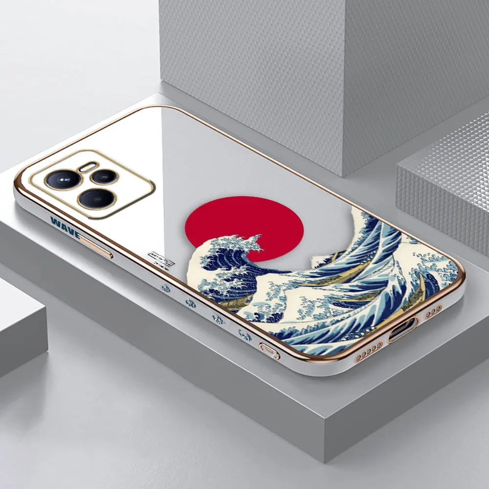 thumbnail image 1 of The Great Wave Off Kanagawa Cover Smooth E-TPU Phone Case REALME GT 2 NEO3 MASTER 7 8 8I 9 9I 10 11 PRO C30 C33 C35 C53 C55 Case, 1 of 5