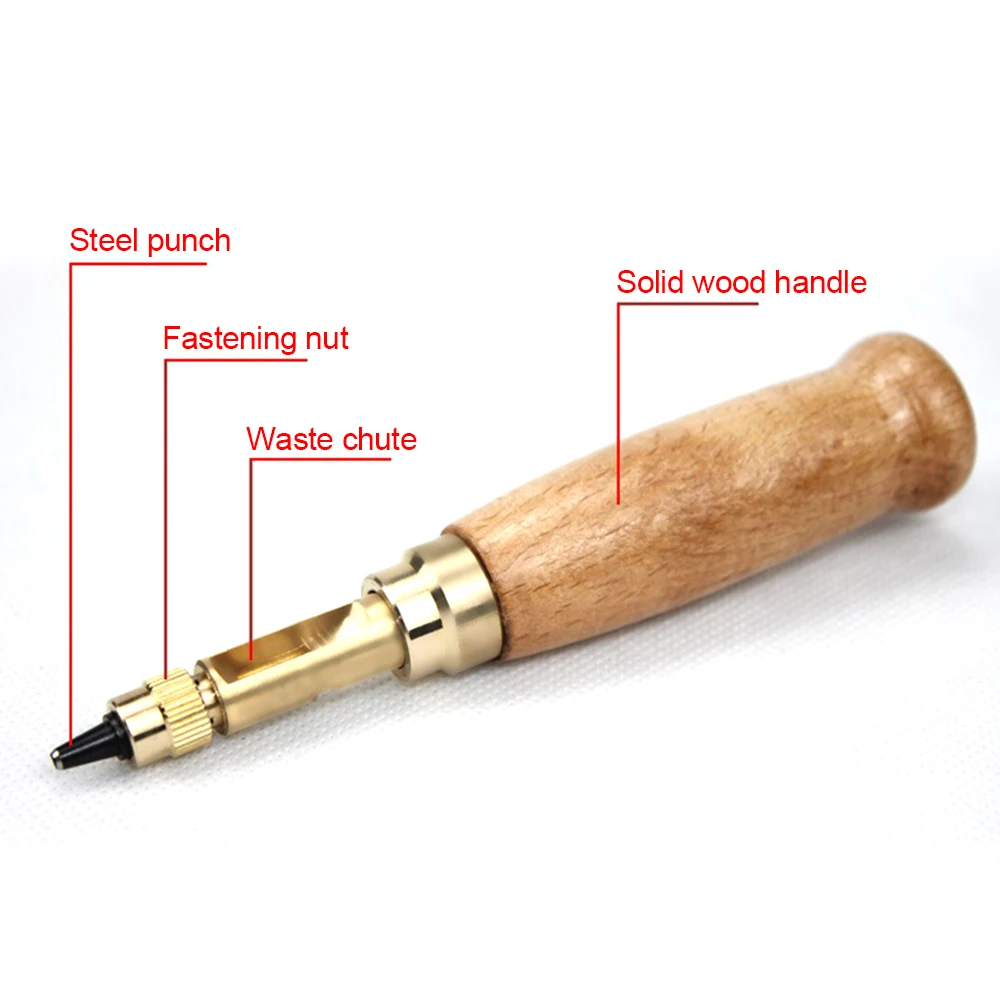 Automatic Belts Punch Replaceable Mute Rotary Punching Punchers Hole Punch Screw Drill Tip Die Leather Watch Craft Tool