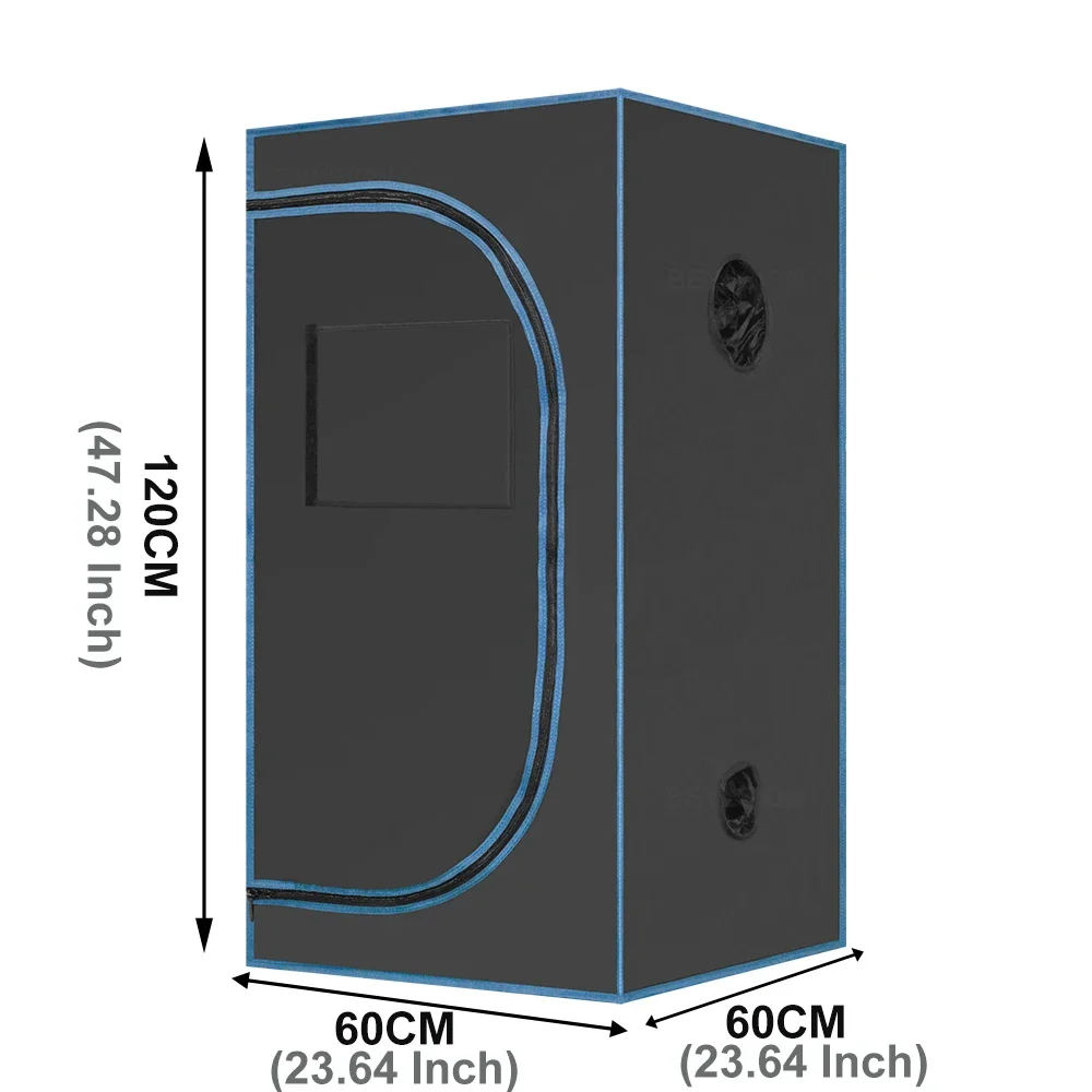 60x60x120CM Growtent With Watch Window 600D Fabric Mental Pole Growbox For Hydroponics Growing System grow tent