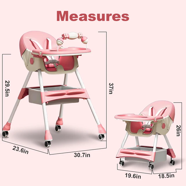 4-in-1 Foldable High Chair 6