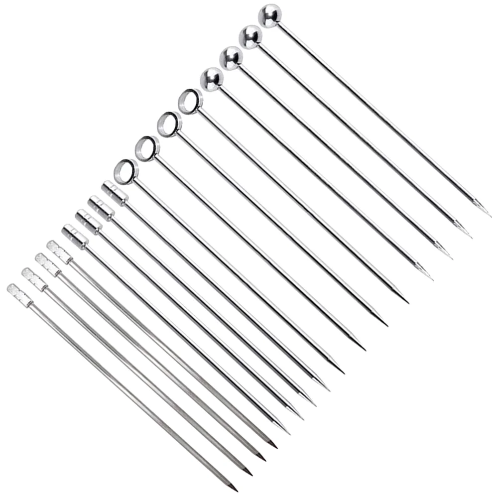 16 Pcs Garnish Picks Reusable Cocktail Skewers Appetizer Toothpicks