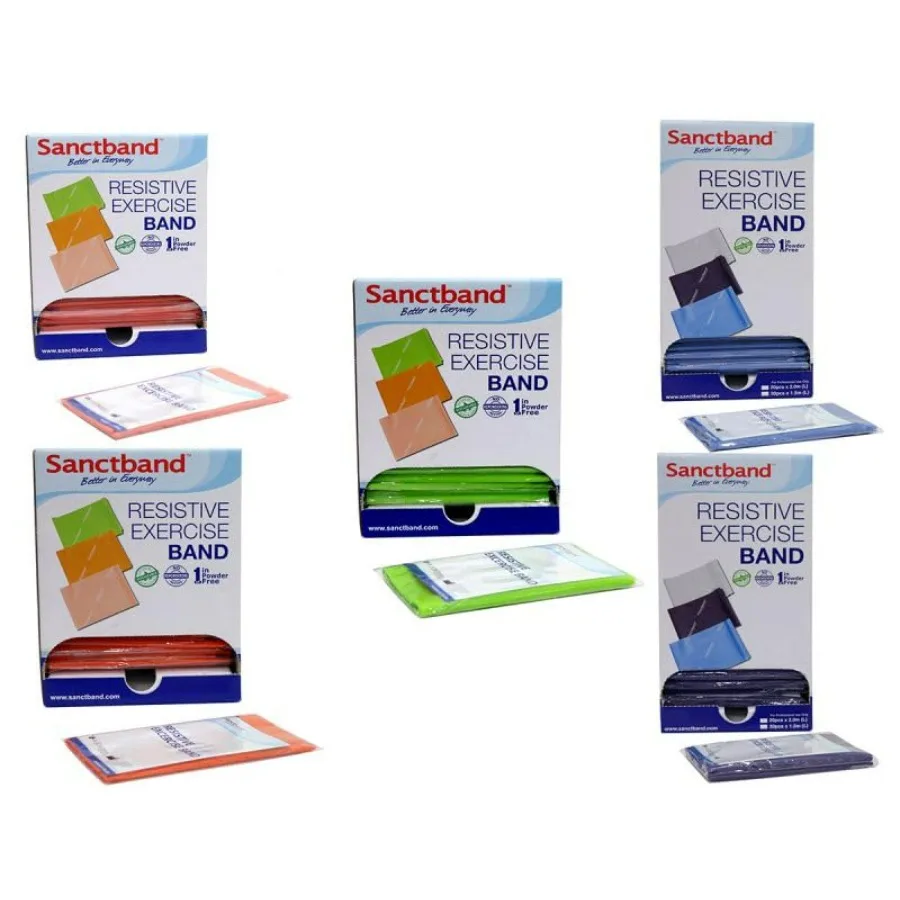 (Level 2 Light) Orange 30 Dispenser 5Ft/1.5Meter Latex Resistance Exercise Bands Physical Therapy Strength Training Yoga Pilates