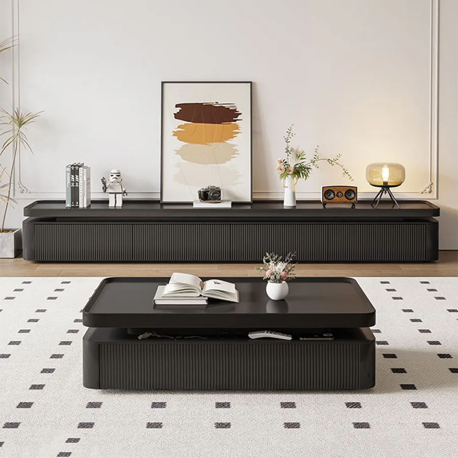 

Rectangular Modern Coffee Table Living Room Unique Coffee Table Home Platform Ornament Sofa White Italian Black Mueble Furniture