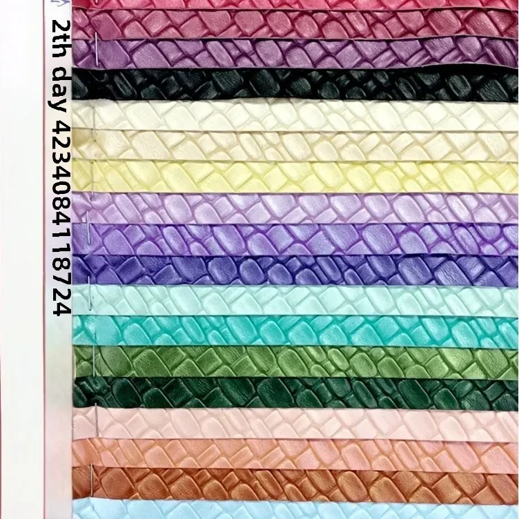 Trendy Woven Pattern PVC Leather Metallic Pearlescent Bag Shoe Material Leather Fabric for Men Women Children Baby Accessories