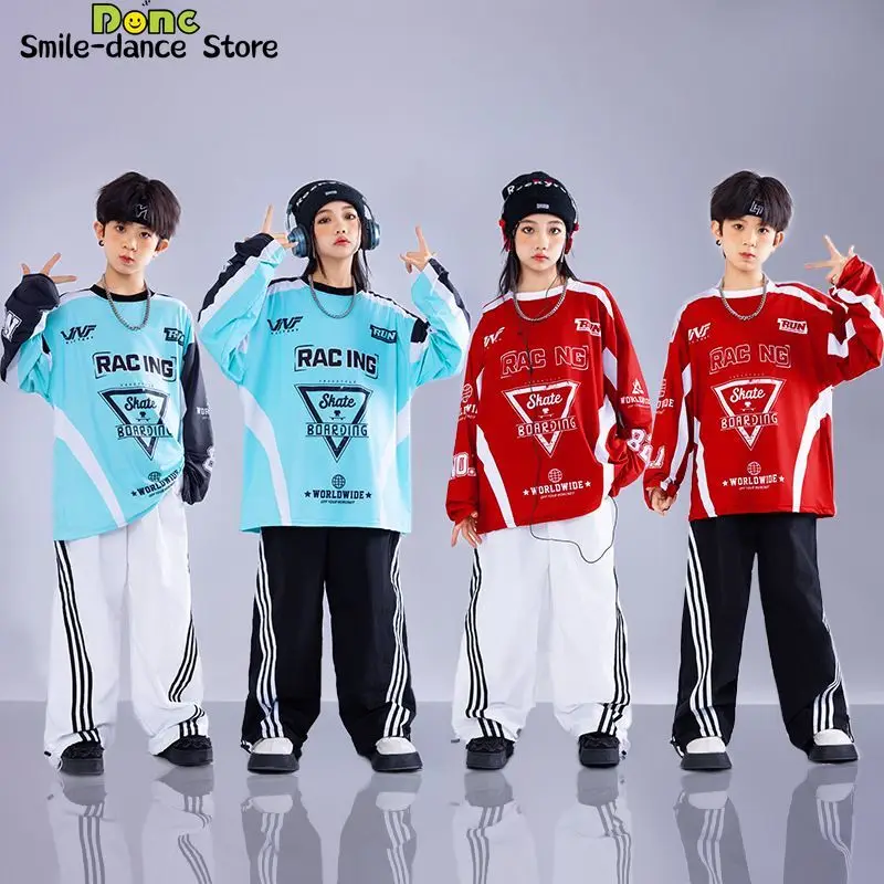 Kids Hip Hop Show Jazz Costumes For Girls Boys Street Dance Sports