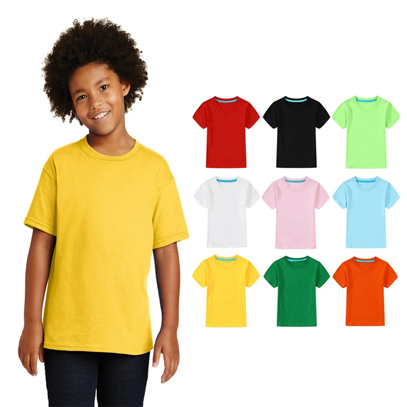 Kinder T-Shirts Basic - Langarm & Kurzarm Unisex Baumwolle