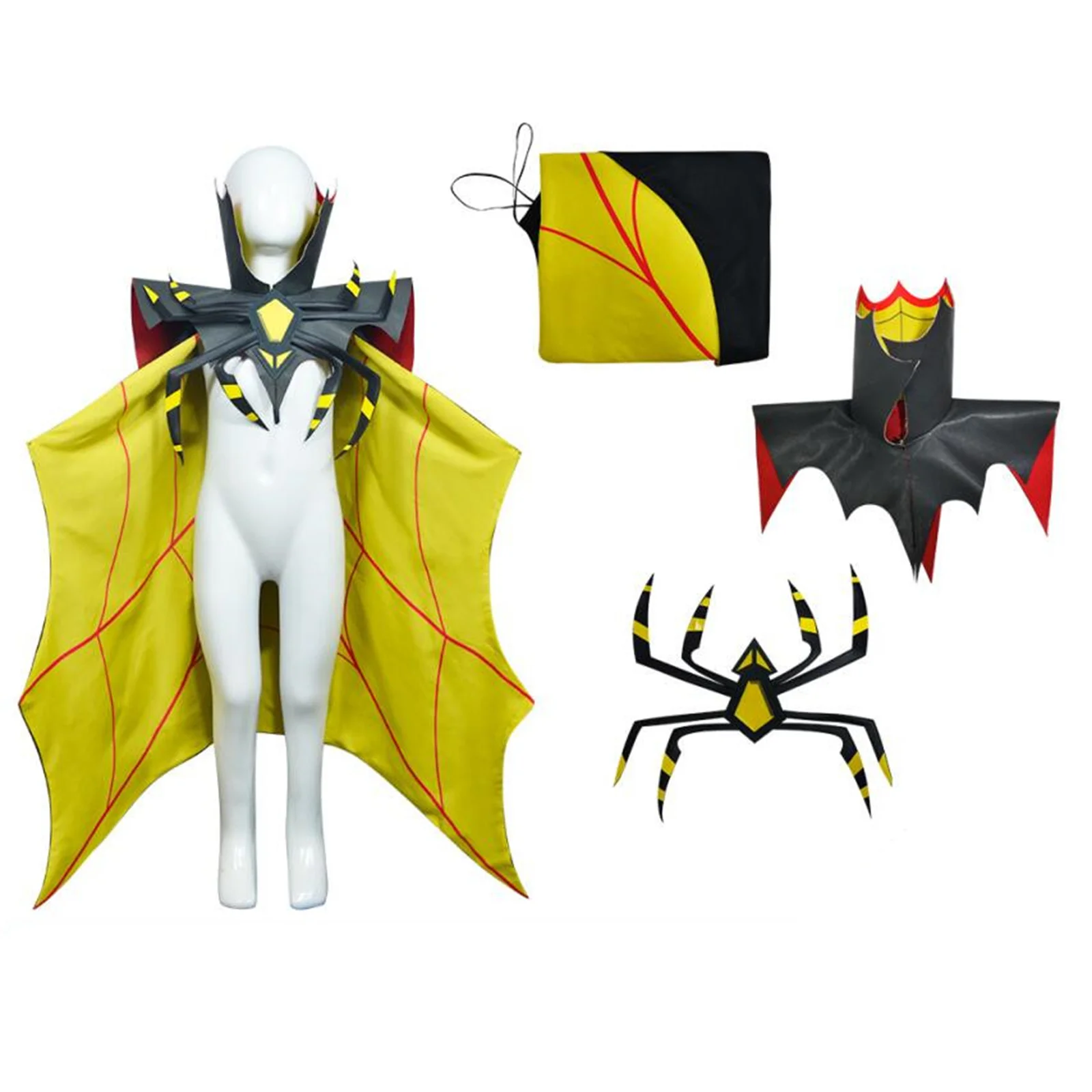 Disfraz de Cosplay Zestial para niños, mono de demonio, capa, bata, uniforme de Anime King Boss, traje para hombre, fiesta de carnaval, disfraz elegante