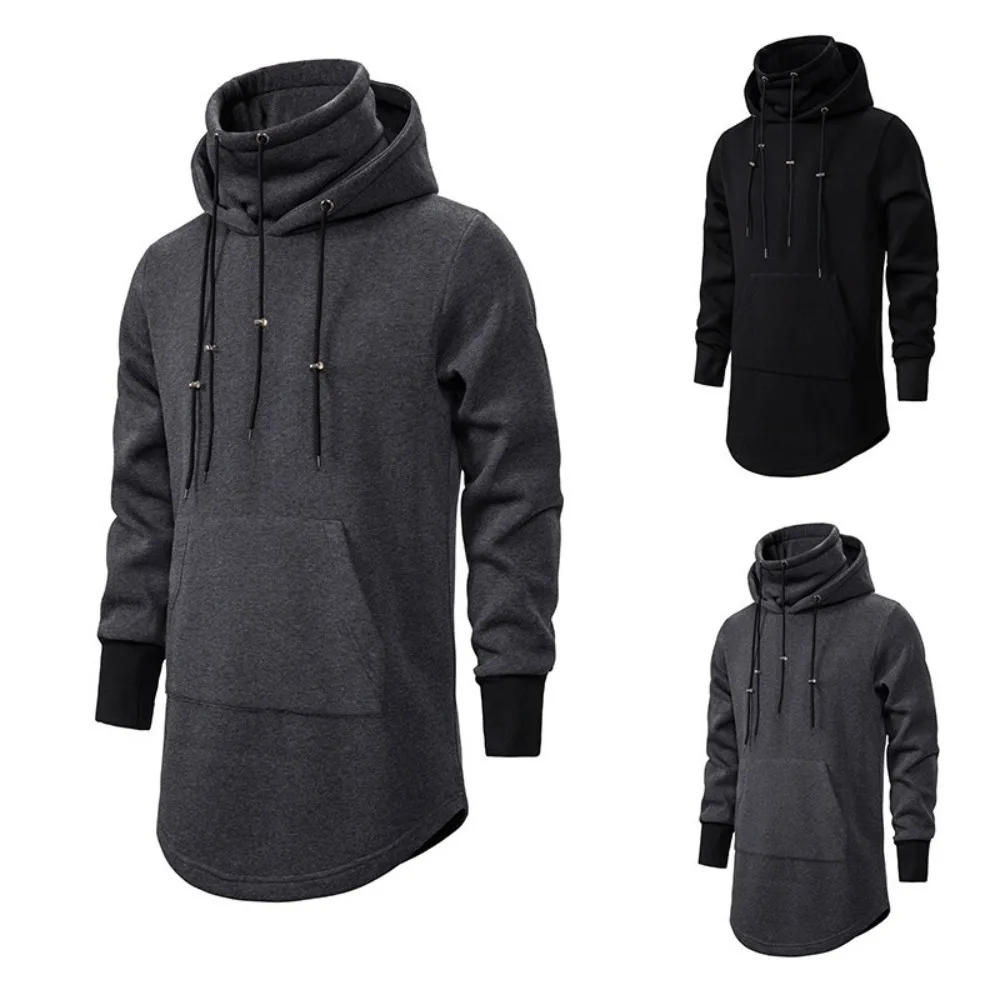 

Outer men's hoodie medium long hooded loose coat
