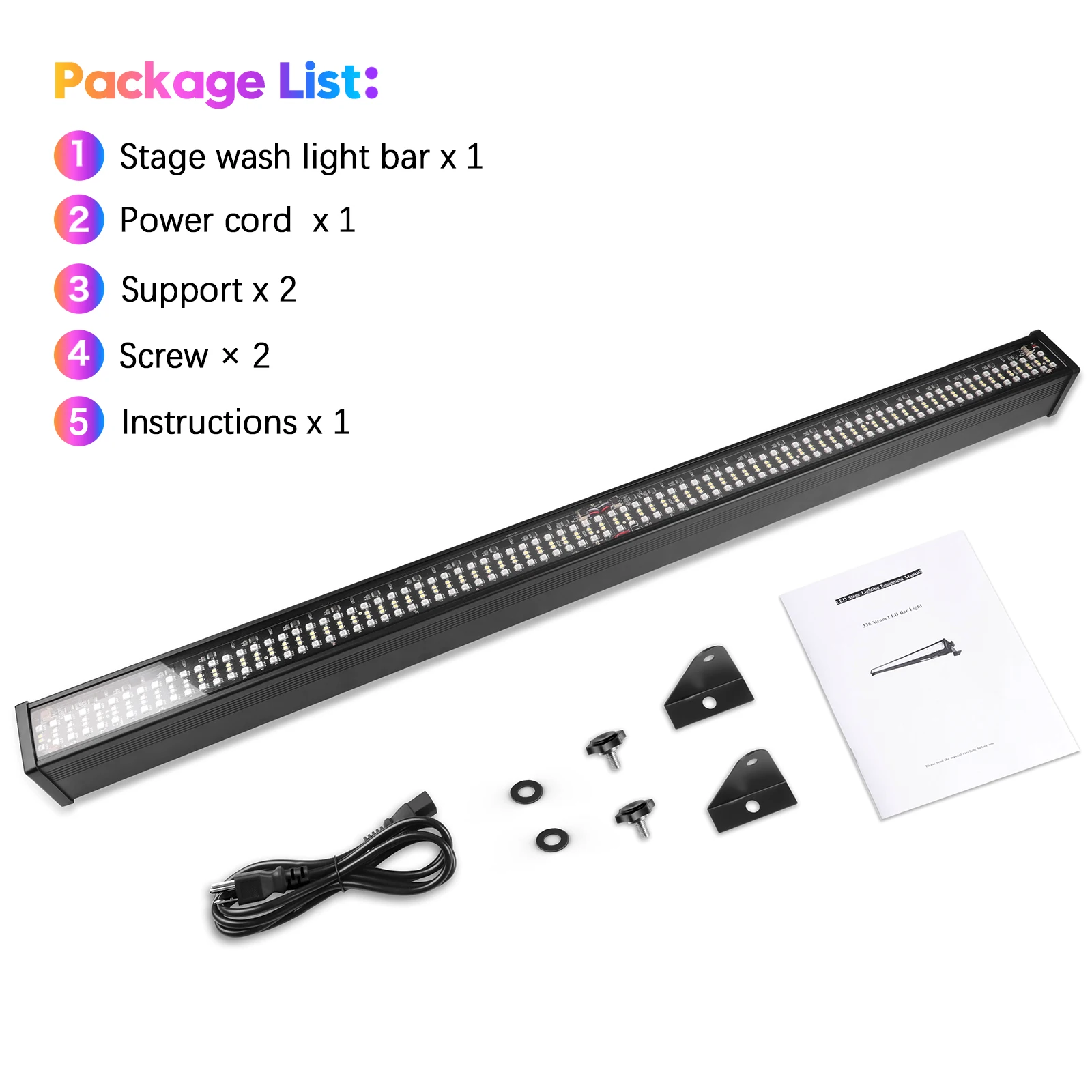 4X U`King Wall Wash Bar DJ Lighting RGBW LED Stage Light Club Disco Party Show e