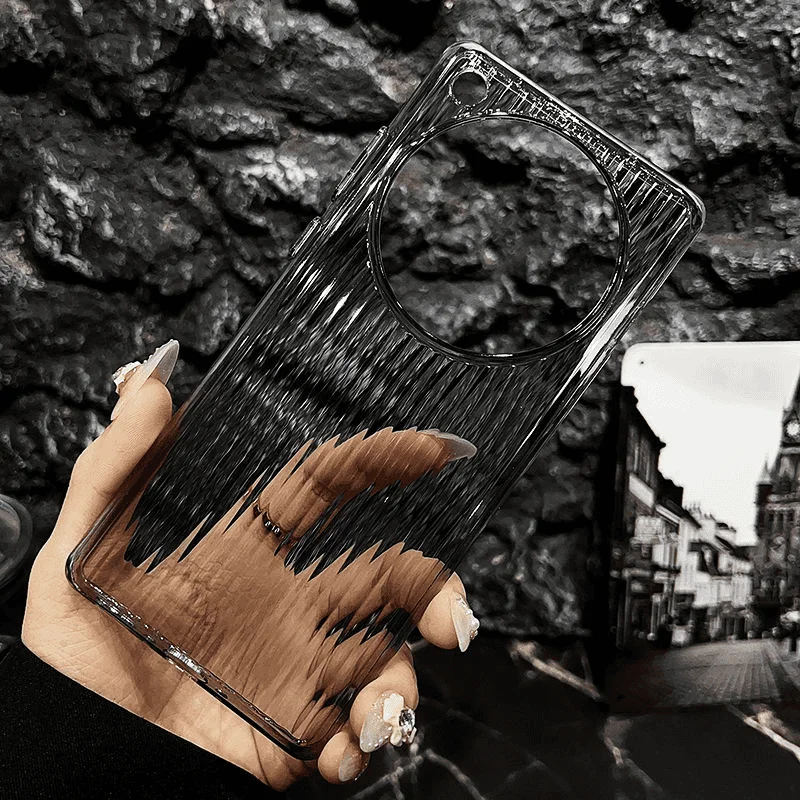 Luxury Transparent Skin-Friendly Corrugated Shockproof Bumper Case