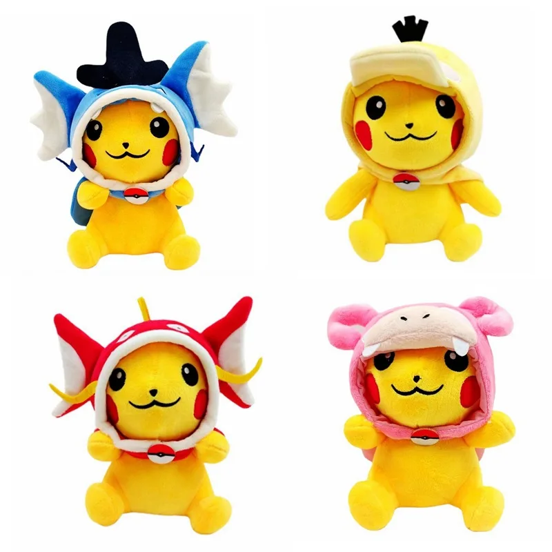 4 Pz/Lotto Pokemon Pikachus Trasformato Cosplay Gorudakku Psyduck Gyarados Slowpoke Magikarp Bambini Peluche Bambola 20Cm Regalo