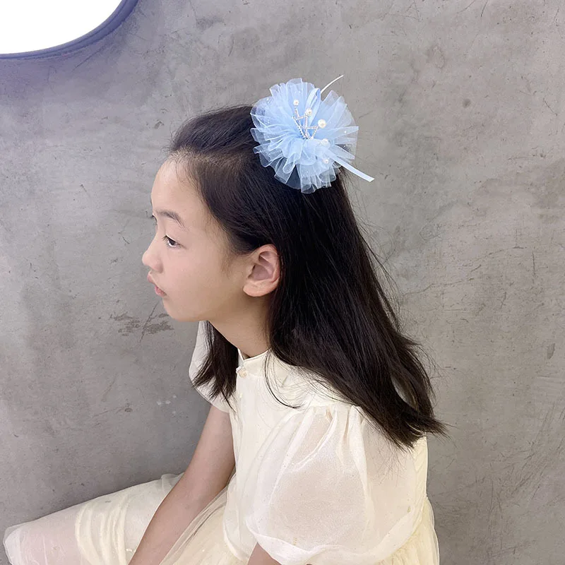 Fashion Baby Hair Clips Lace Rhinestone Crown Kids Barrettes Hairpins Solid Color Girls Hair Accessoires
