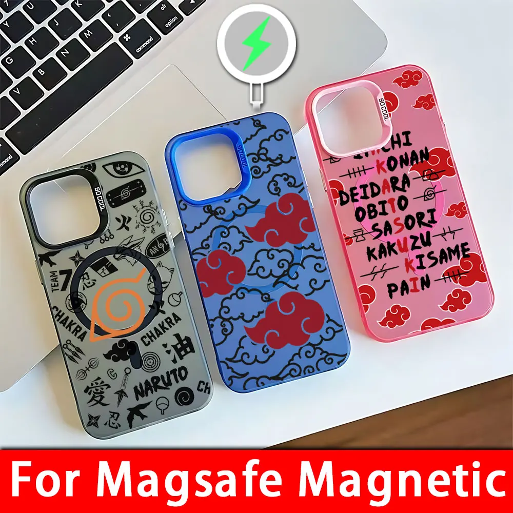 Japan Anime Uchiha Magnetic Phone Case with Silver-Plated Lens Border