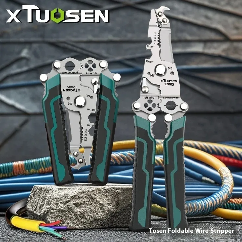 Multi functional foldable electrician specific wire cutting pliers wiring and pulling pliers wire splitting and pressing plier wire cutting pliers