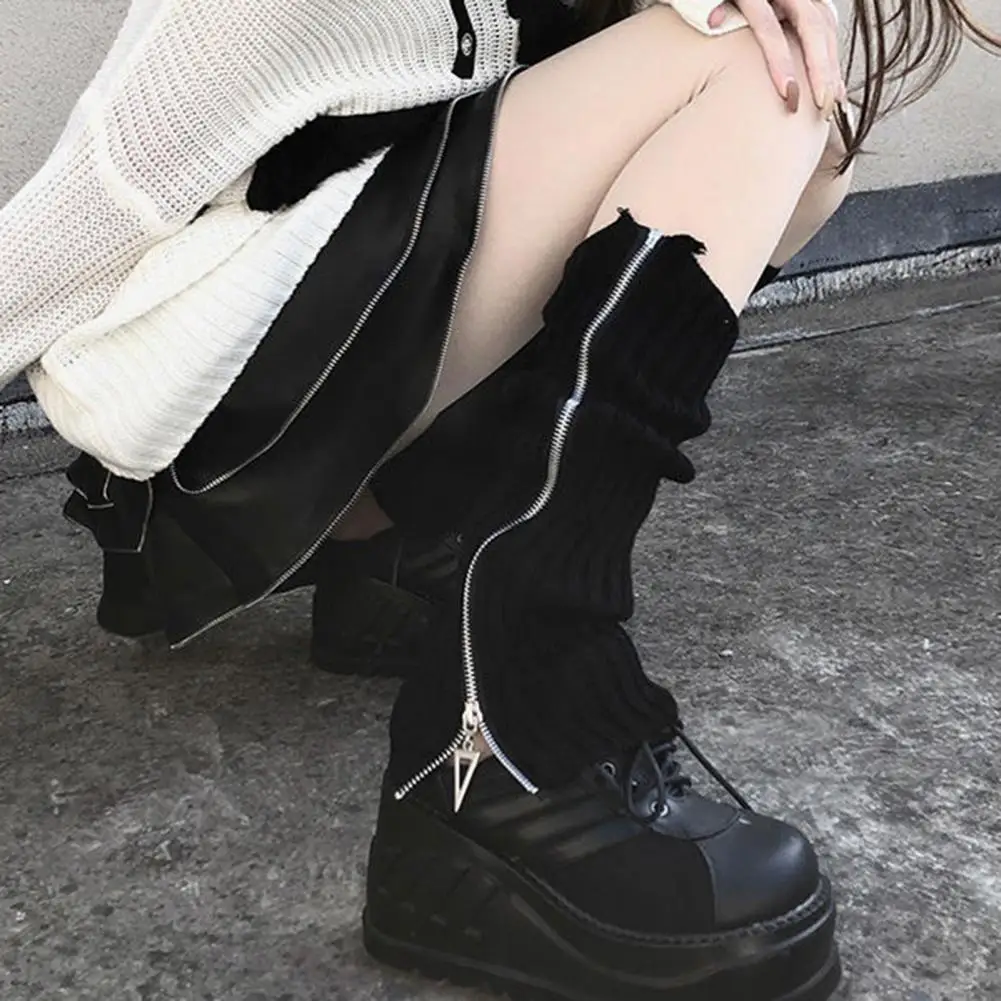 

1 Pair Durable Leg Warmers High Stretchy Loose High Socks Casual Streetwear Knee High Boot Stockings