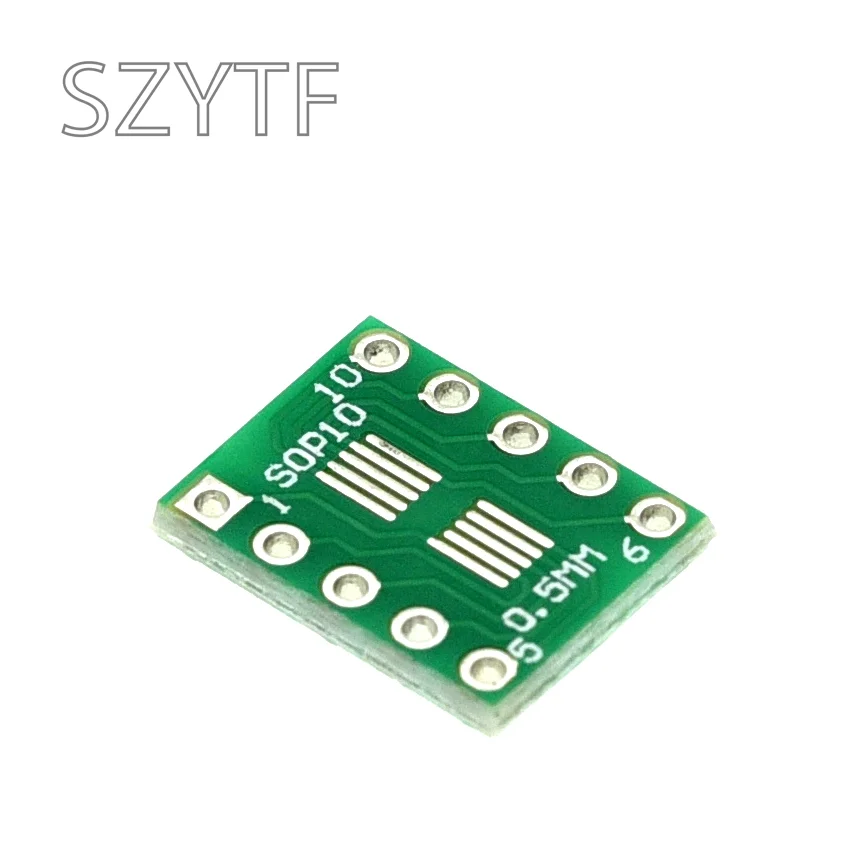 Adapter plate SOT23 MSOP10 UMAX turn DIP10 0.5mm / 0.95mm 20pcs/bag