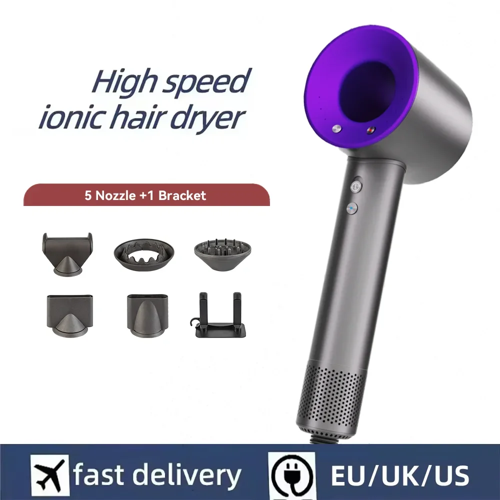 Negative ion hair dryer High speed no blades High power silent quick drying Portable Home Travel